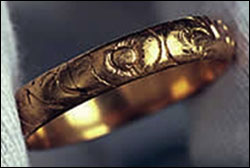 A wedding ring was found on the left hand of Monitor #2's remains. Courtesy Monitor Collection, NOAA