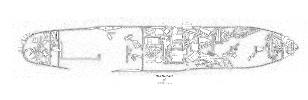 Site plan of Carl Gerhard