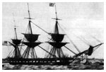 USS St. ‘Lawrence as she looked in 1848.