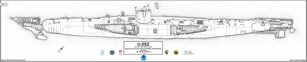 Site plan of U-352