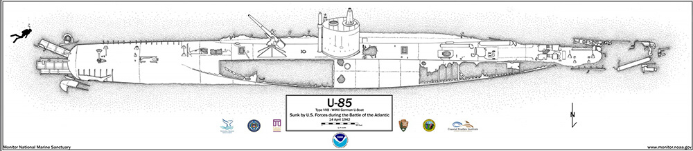 Site plan of U-85