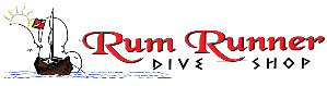 the logo of Rum Runner Dive Shop