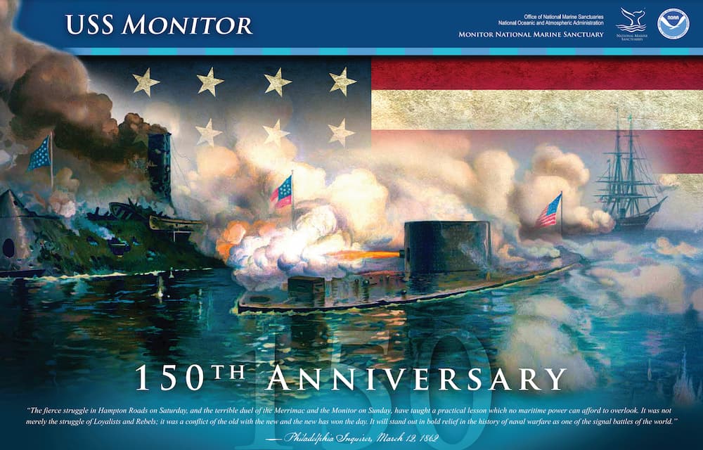 The USS Monitor 150th Anniversary poster