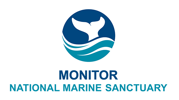 monitor national marine sanctuary whale tail logo