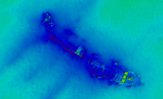 sonar image of FW Abrams