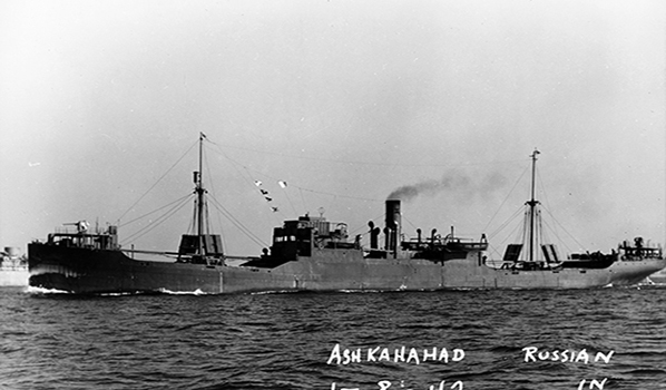 Ashkhabad, dated January 8, 1942, location unknown. Photo: Courtesy of The Mariners' Museum
