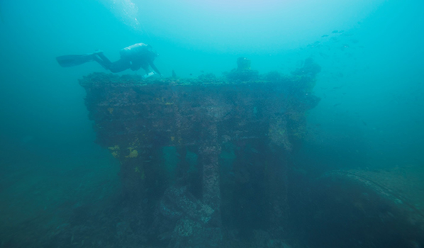 Triple expansion engine and two Scotch boilers of Caribsea. Photo: NOAA