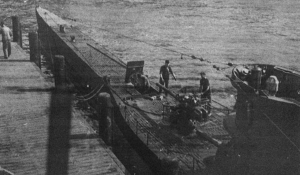 U-576 at the dock