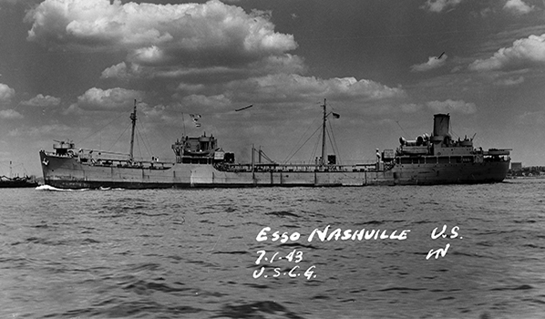 Esso Nashville</i> following repairs from the attack by U-124