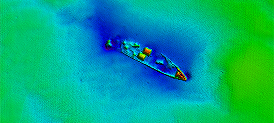 Multibeam survey of Keshena wrecksite