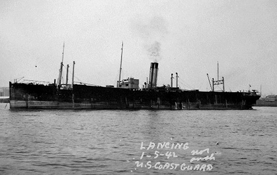 Lancing in 1942, port side profile view