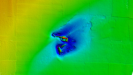 multibeam sonar image of Liberator
