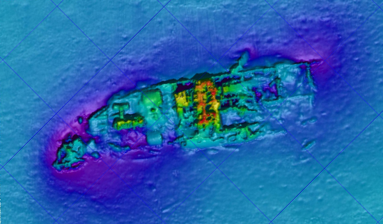 multibeam sonar image of Tamaulipas