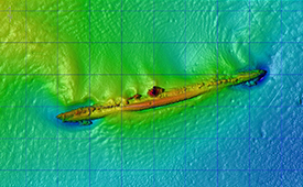 sonar image of U-701
